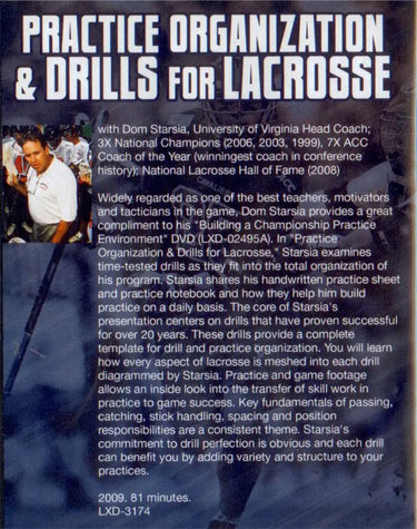 (Rental)-Practice Organization & Drills for Lacrosse Dominic Starsia